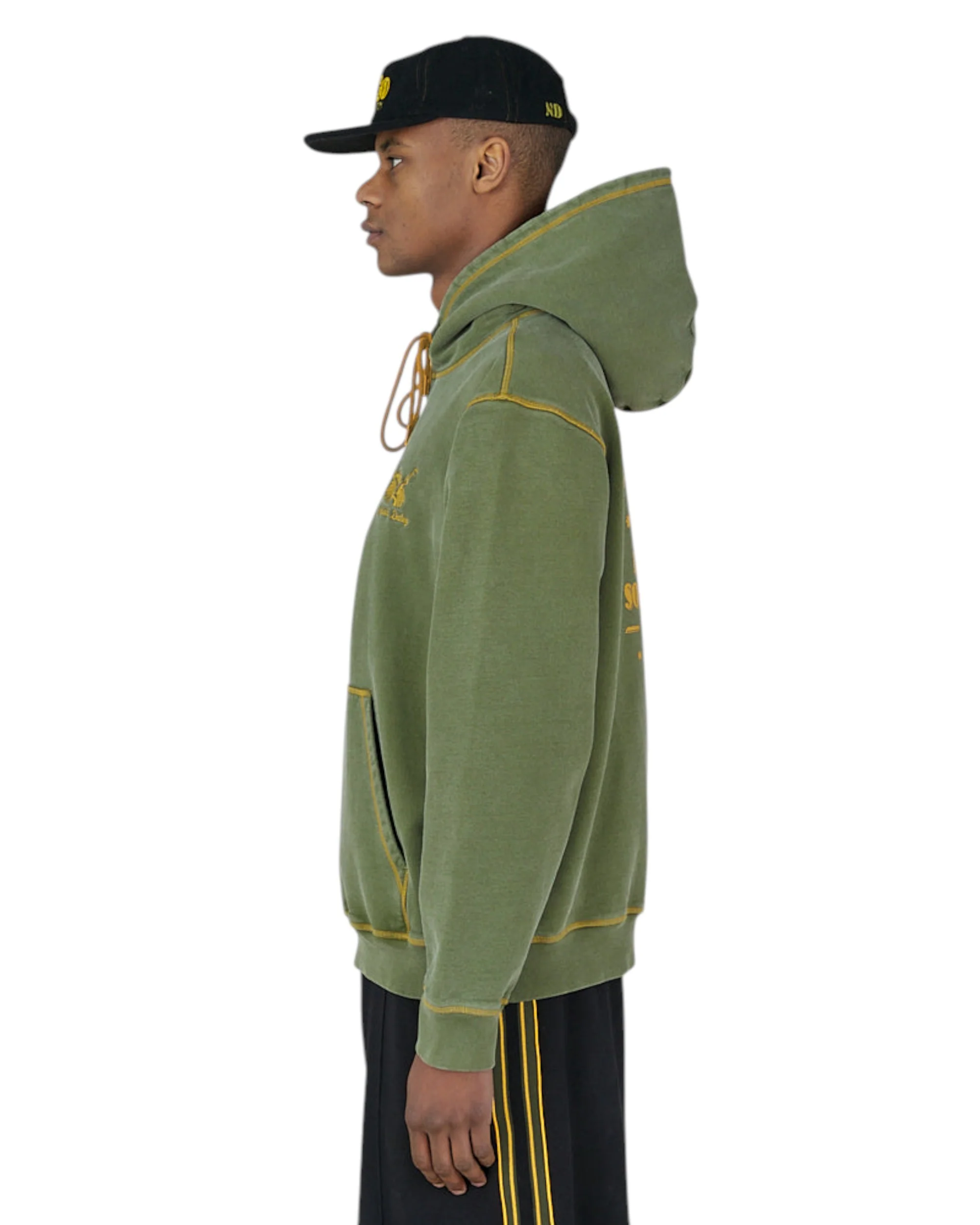 ROOTS ROCK REGGAE KLUB HOODIE - OLIVE SWEATSHIRTING - Image 3