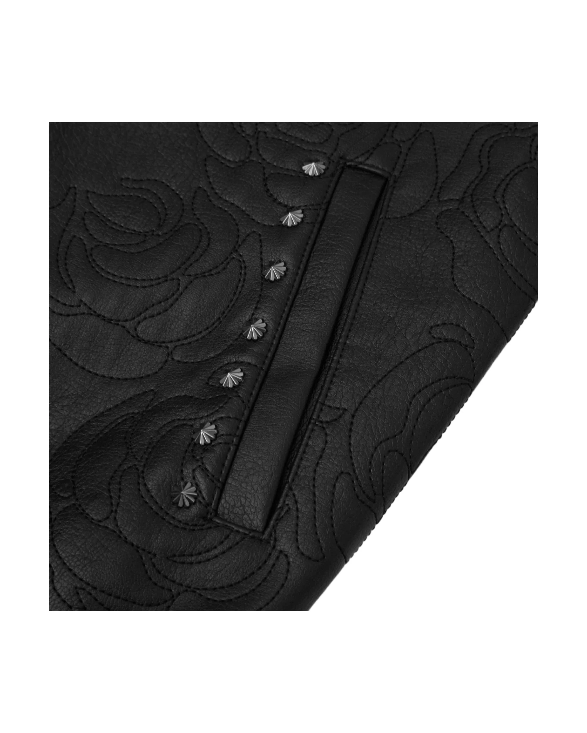 Rosette Embroidered Jacket - Black - Image 10