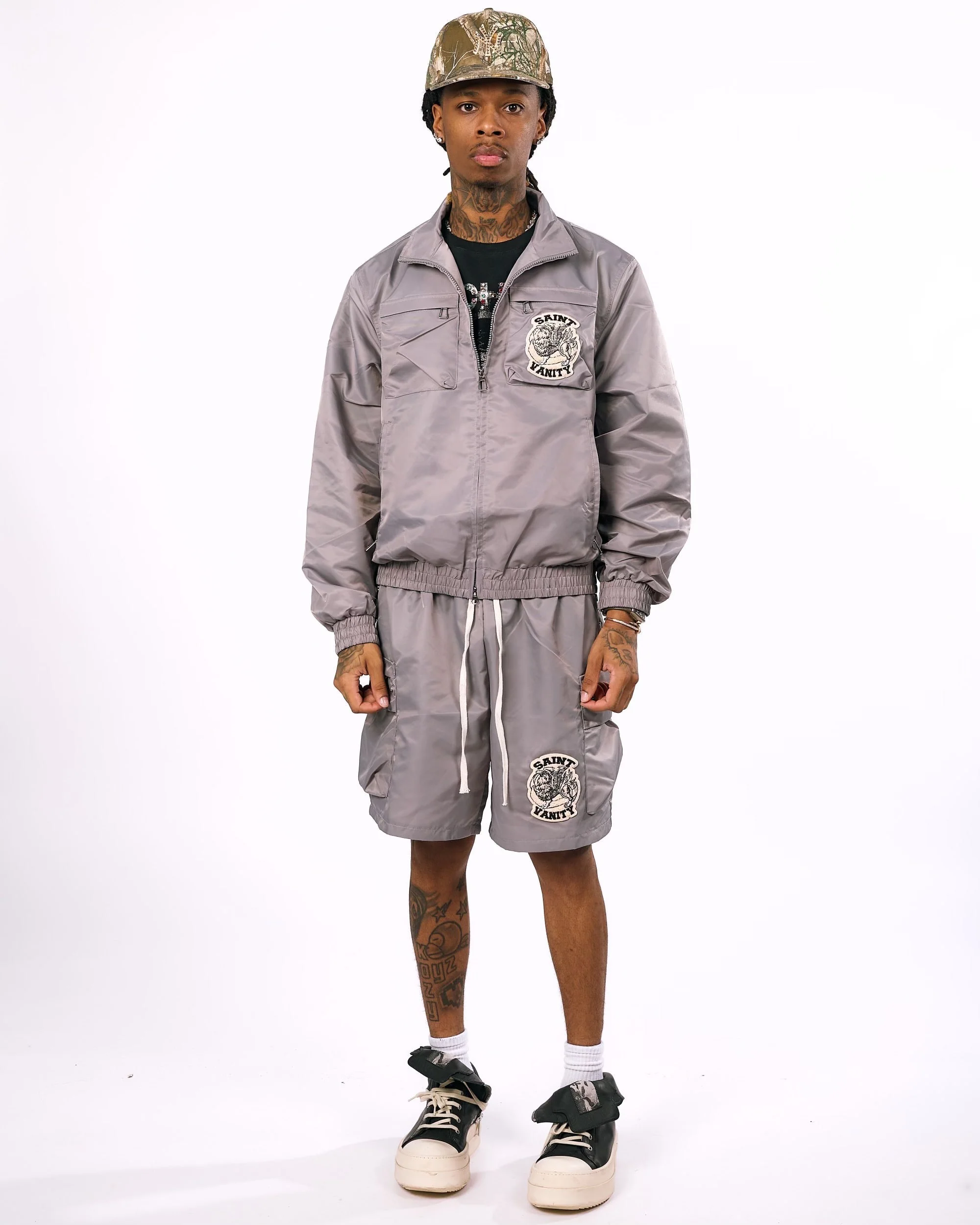 SAINT VANITY™ CARGO JACKET – GREY + - Image 2