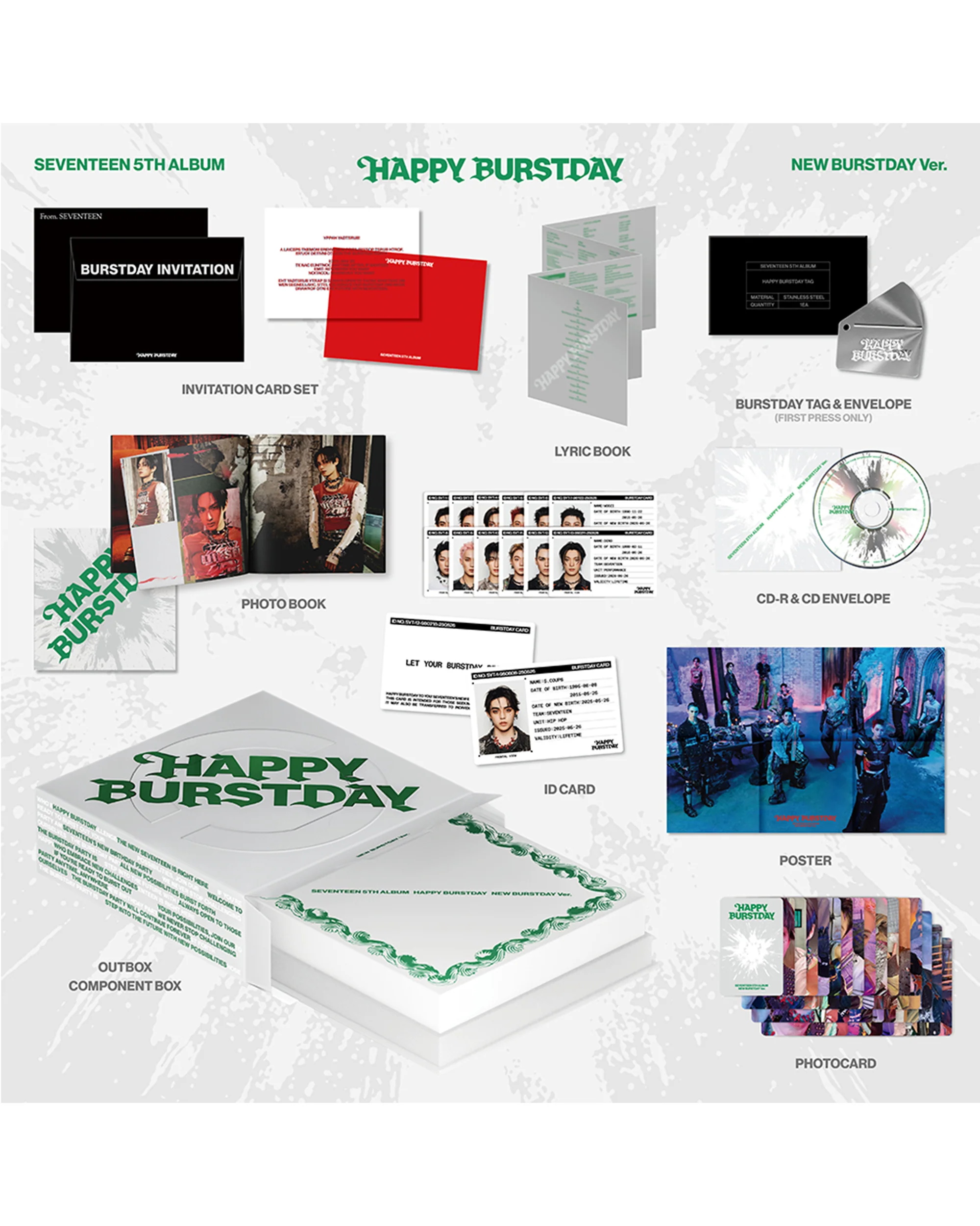 SEVENTEEN 5th Album 'HAPPY BURSTDAY' NEW BURSTDAY Ver. - Image 2