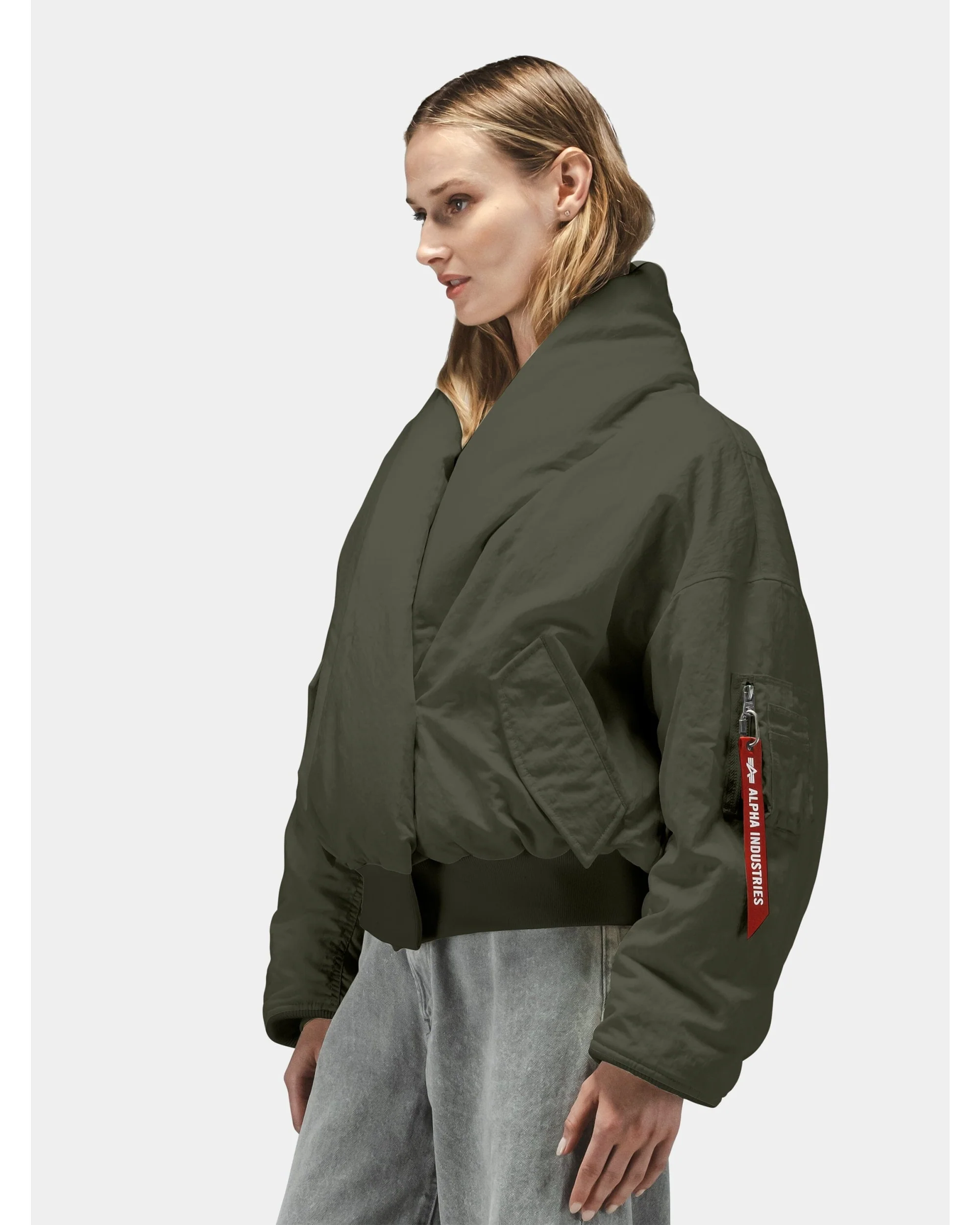 SHAWL COLLAR BOMBER JACKET WOMENS - Image 11