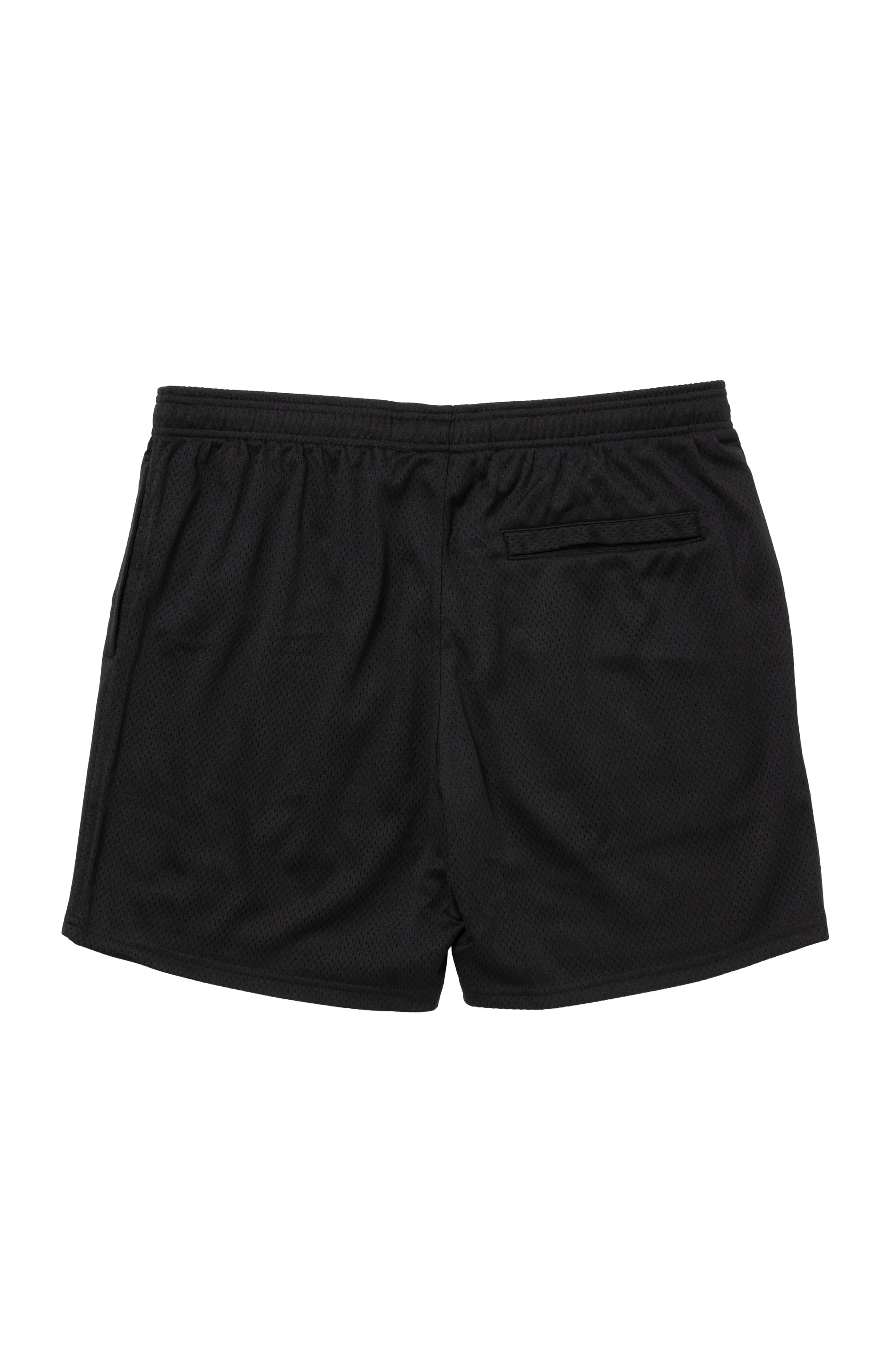 SIDE LOGO SIDE BLANK FRAME MESH SHORTS - BLACK - Image 11