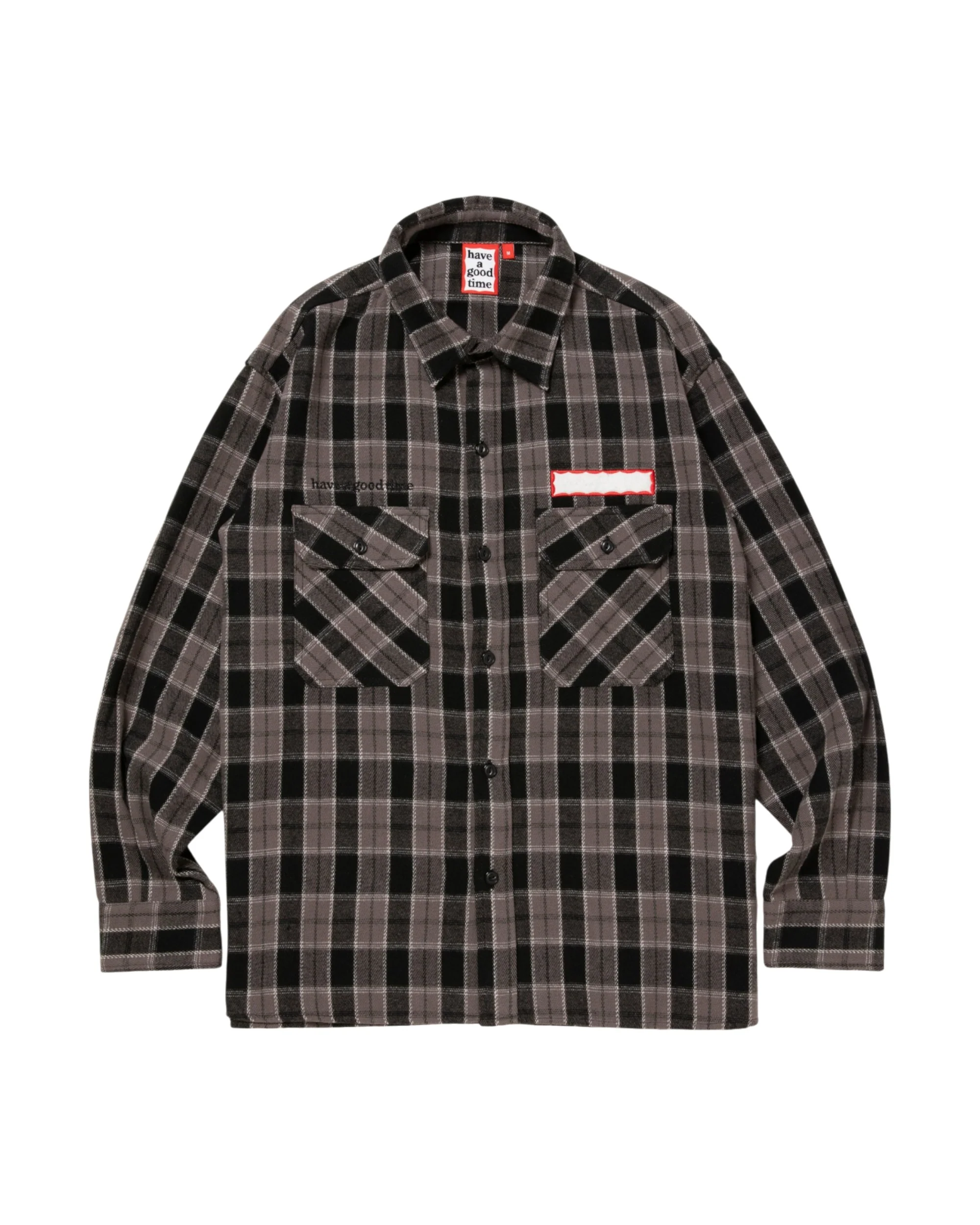 SIDE LOGO SIDE BLANK FRAME SHIRT - BLACK