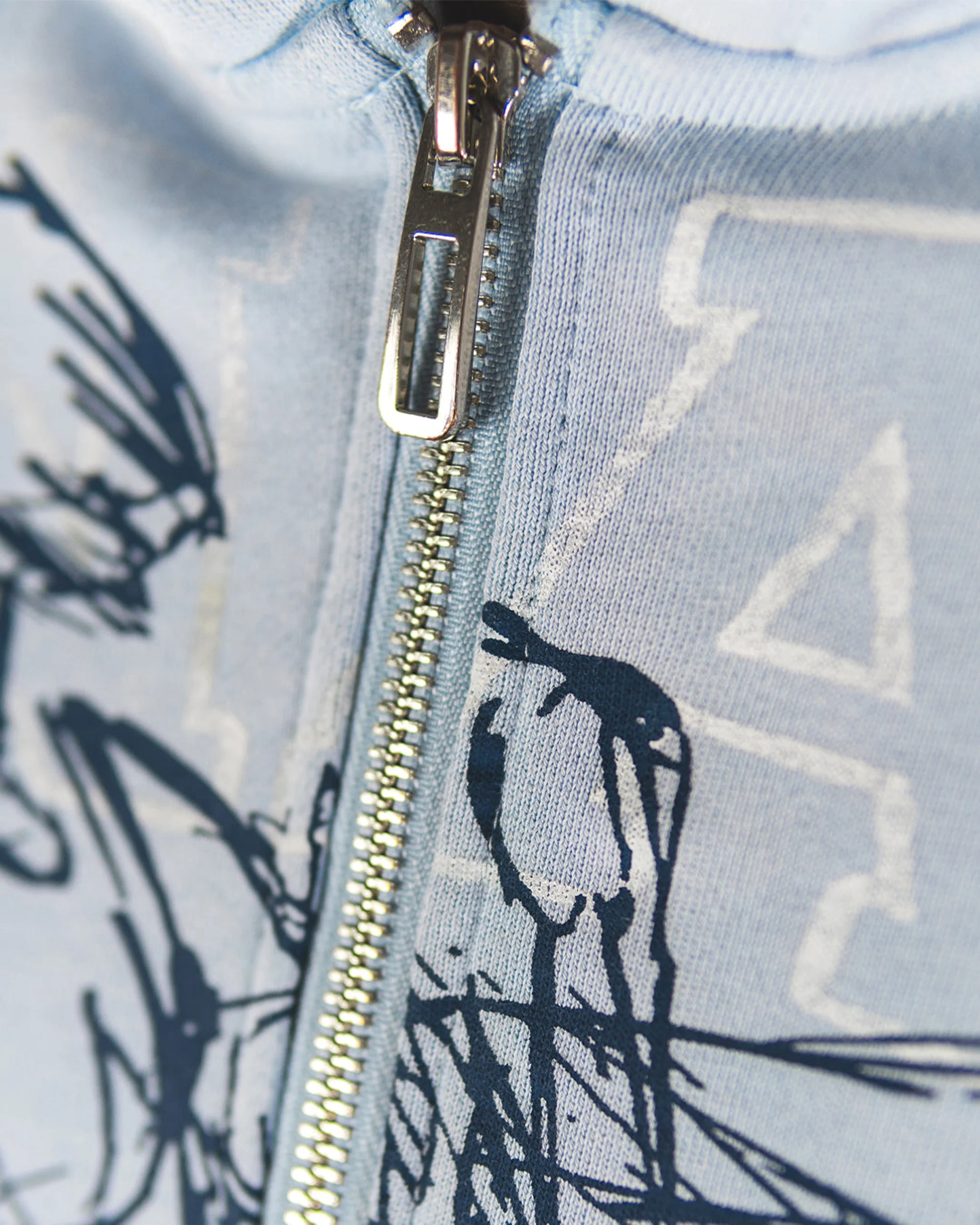 "SKYFALL BLUE" BOXY OVERSIZED ZIP UP JACKET - Image 4
