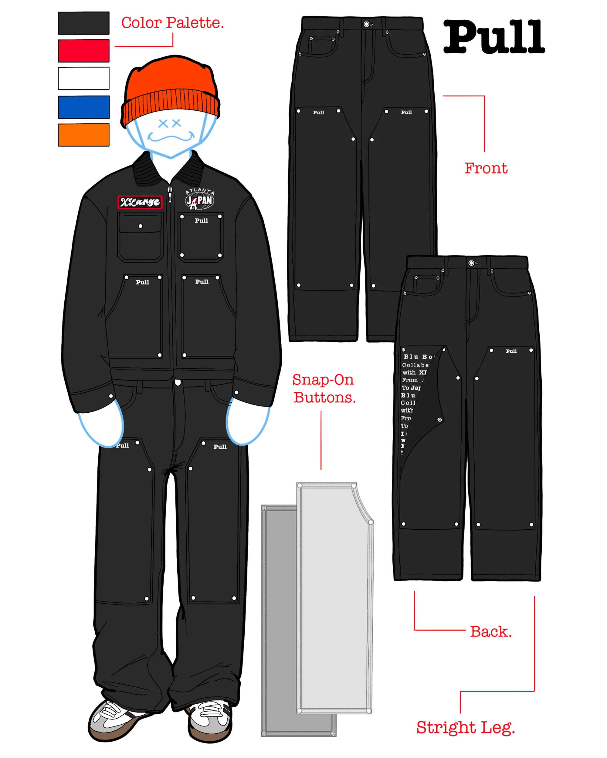 SNAP PANEL CARPENTER PANTS - Image 5