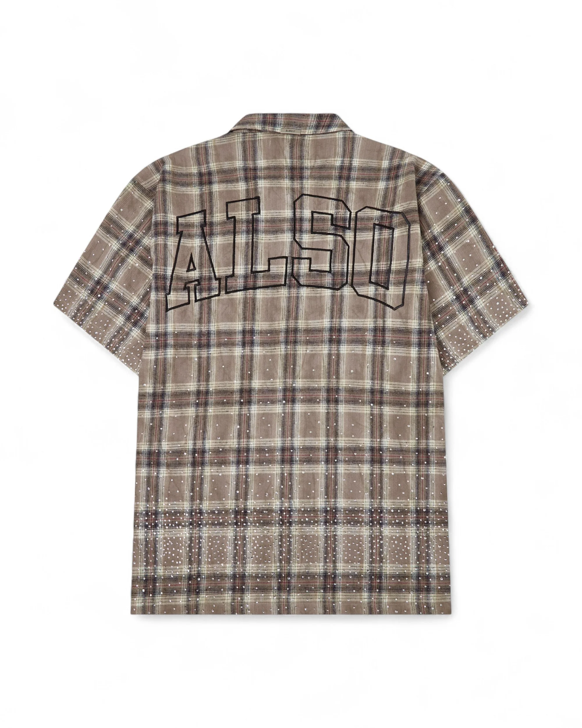 Solomon Rhinestone Flannel (Brown) - Image 2