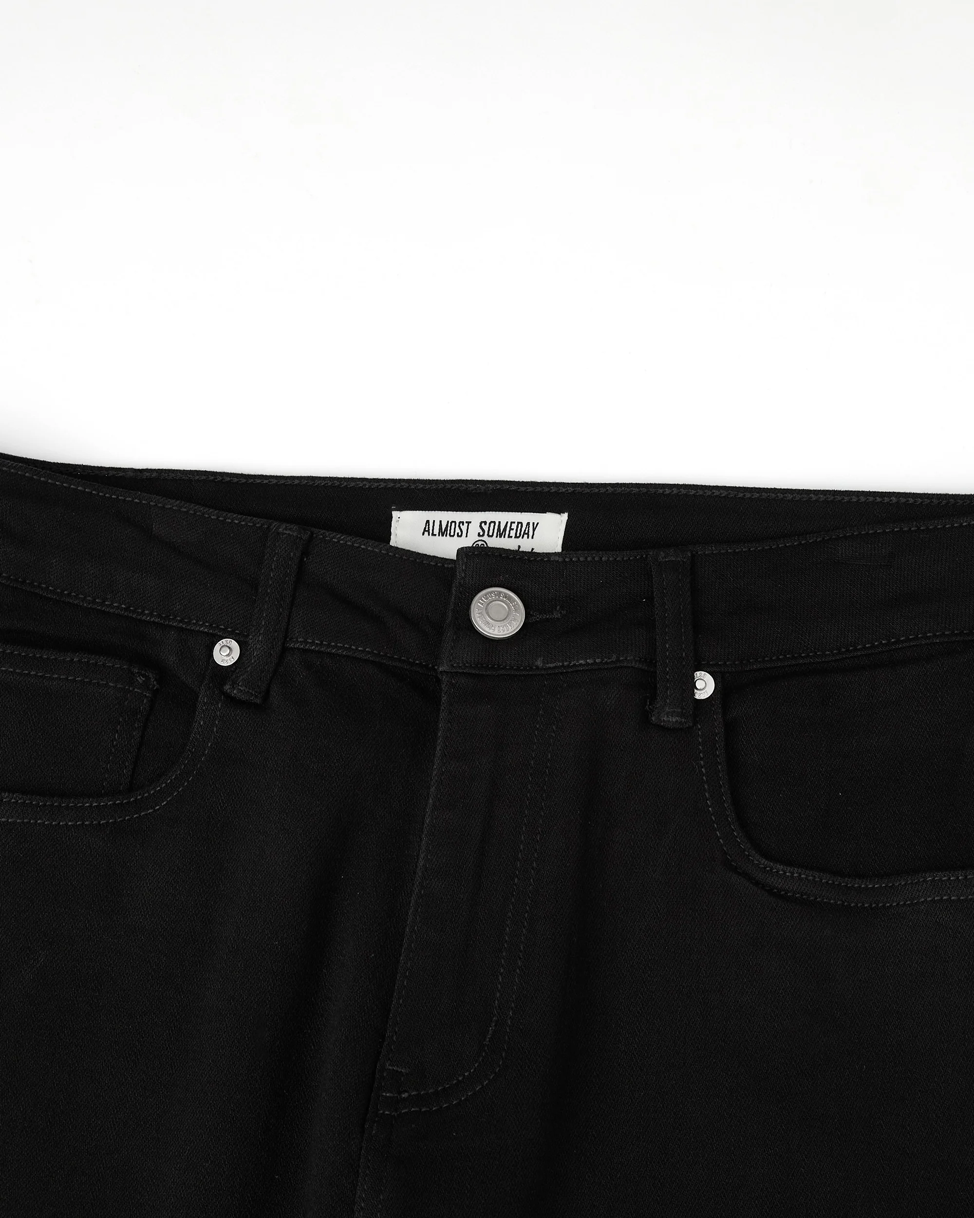 Solomon Rhinestone Straight Leg Denim - Black - Image 3