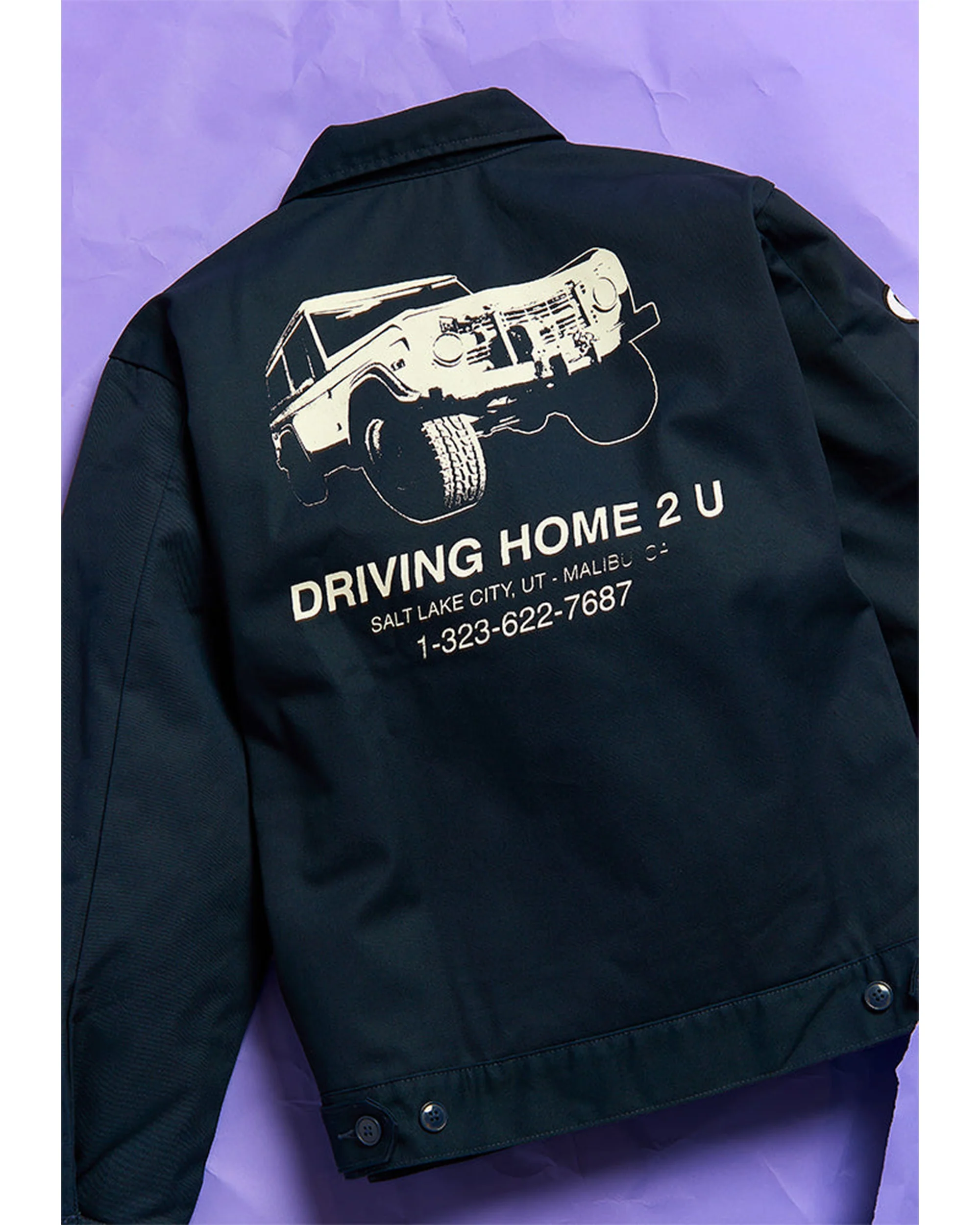 SOUR work jacket in navy - Image 4