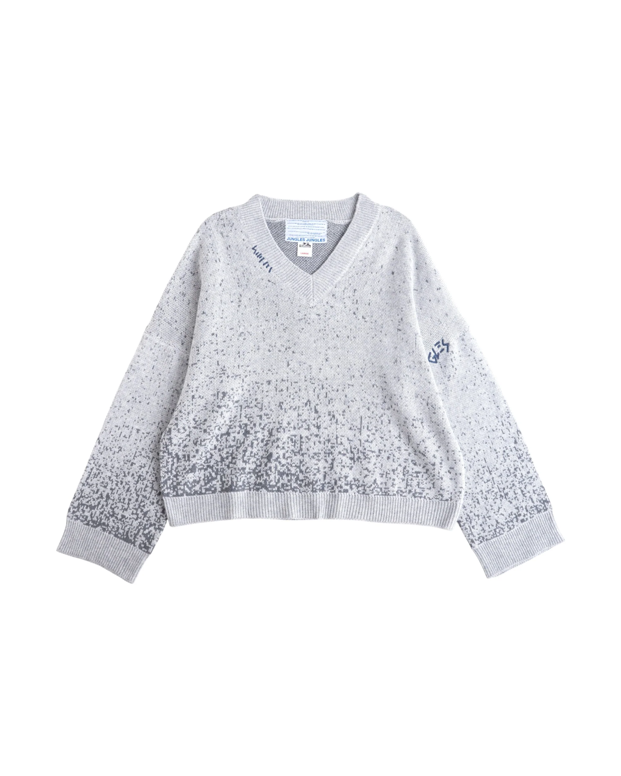 SPECKLE V-NECK SWEATER GREY