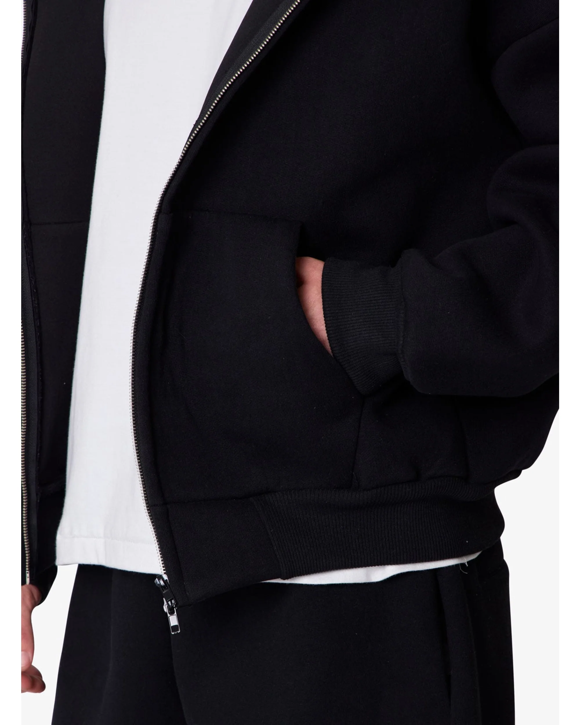 Stiff Lounge Zip Up Hoodie - Black - Image 9