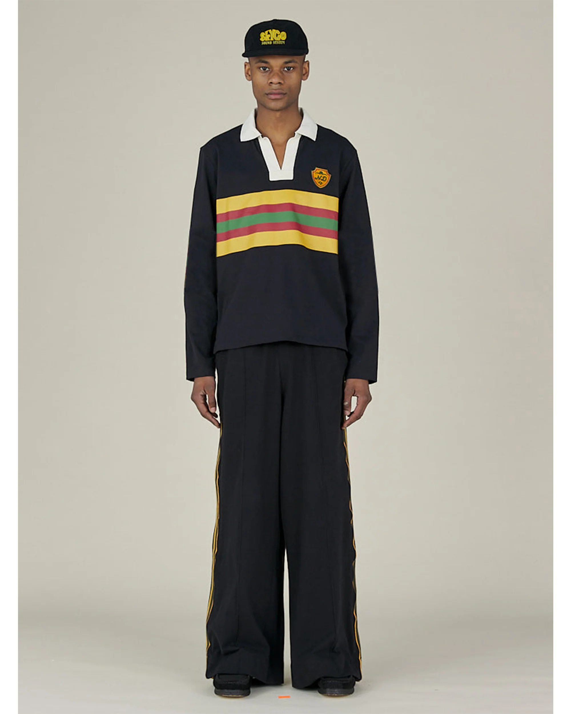 STRIPED RUGBY - BLACK - Image 3