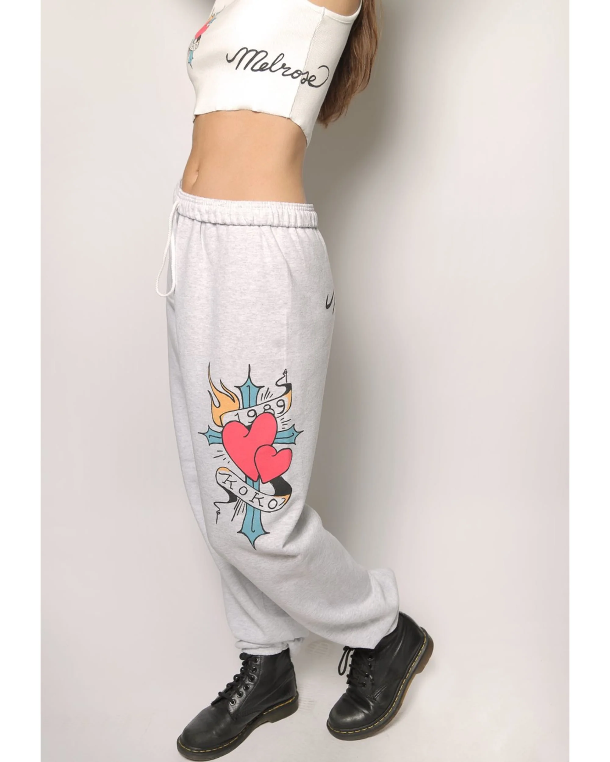 Tattooed Cross iamkoko.la Original Sweatpants - Image 9