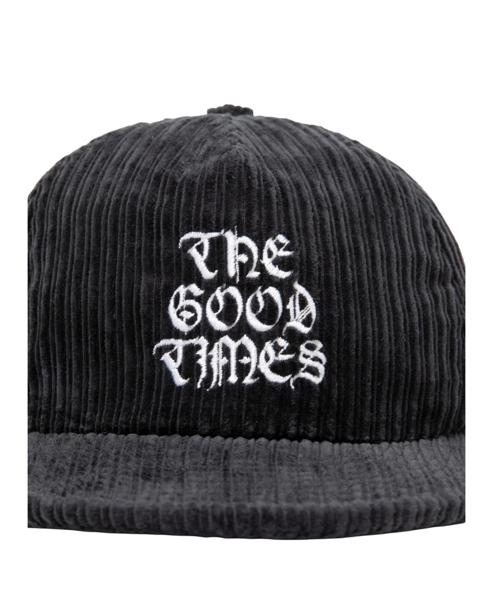 THE GOOD TIMES CORDUROY CAP - CHARCOAL - Image 3