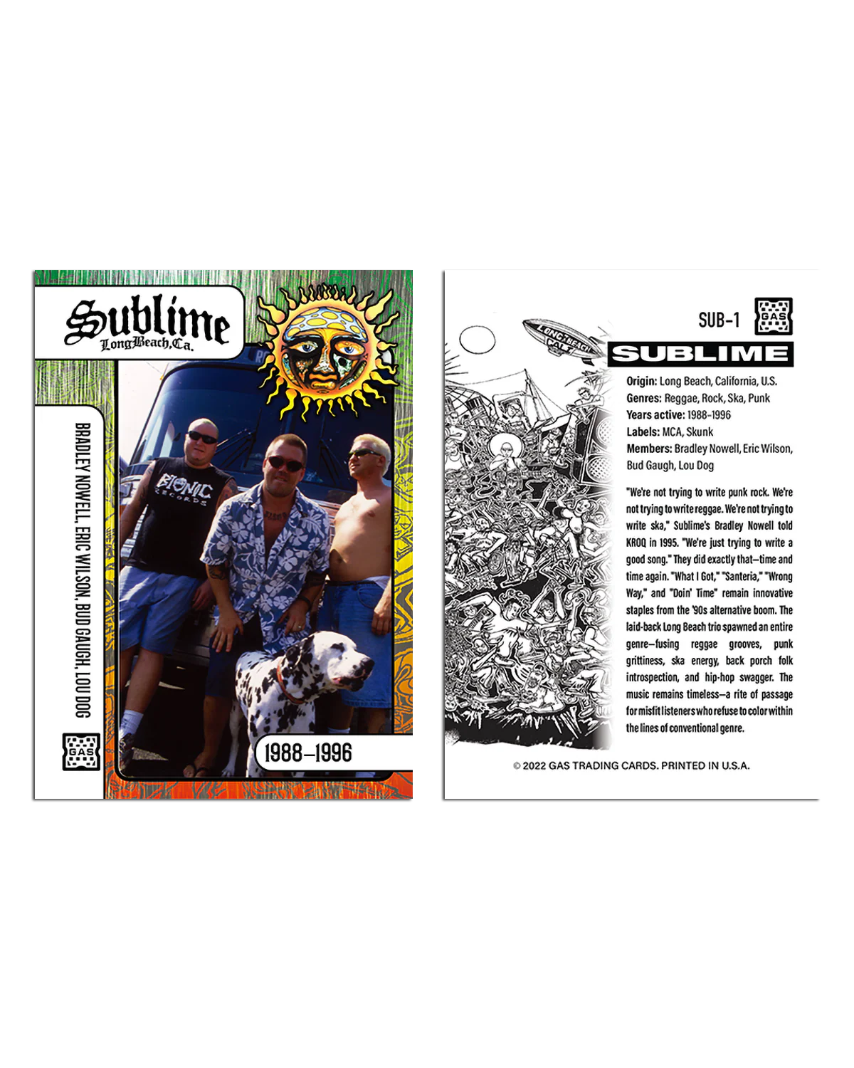 The Official Sublime GAS Trading Cards #1-3 Base Bundle - Image 6