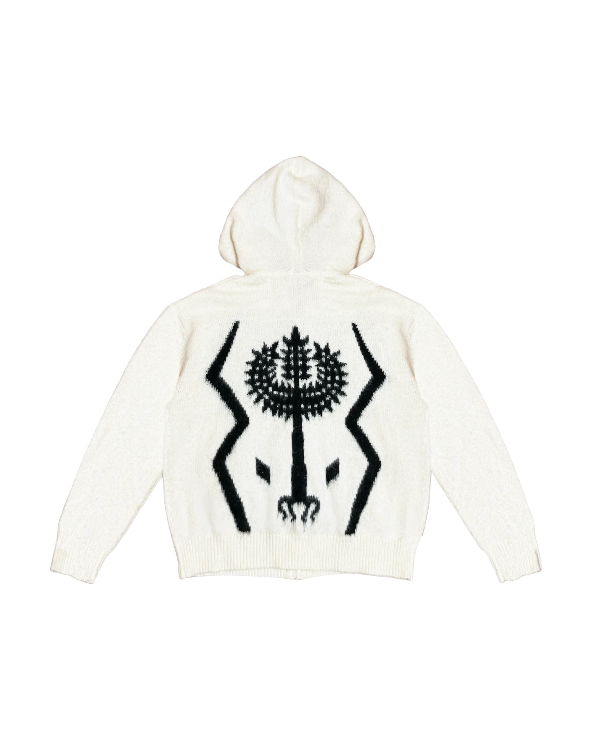 The Sacred Tree Mohair Zip Hoodie (WHT) - Image 2