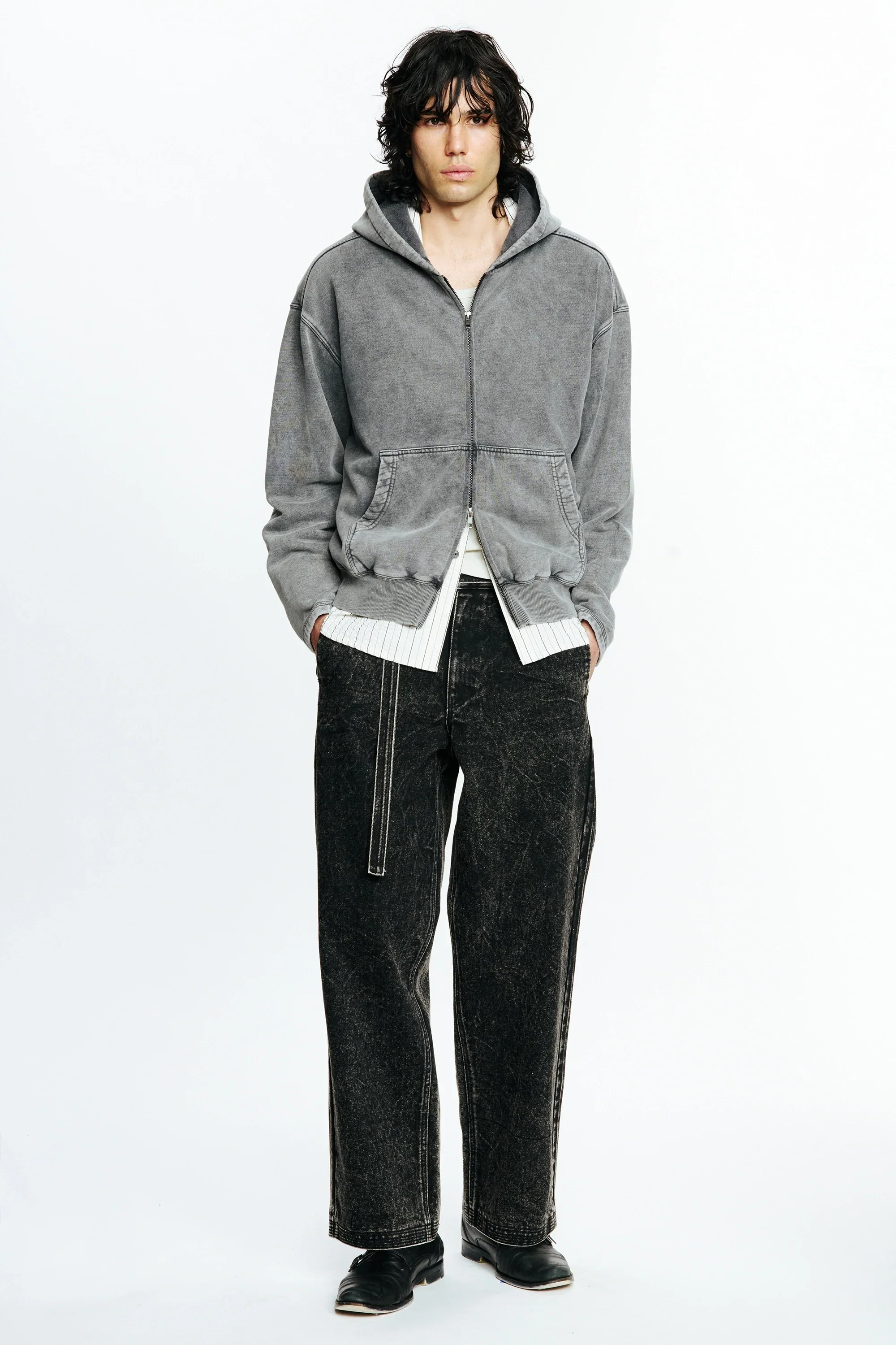 TOUR ZIP HOOD - BLACK SNOW - Image 7