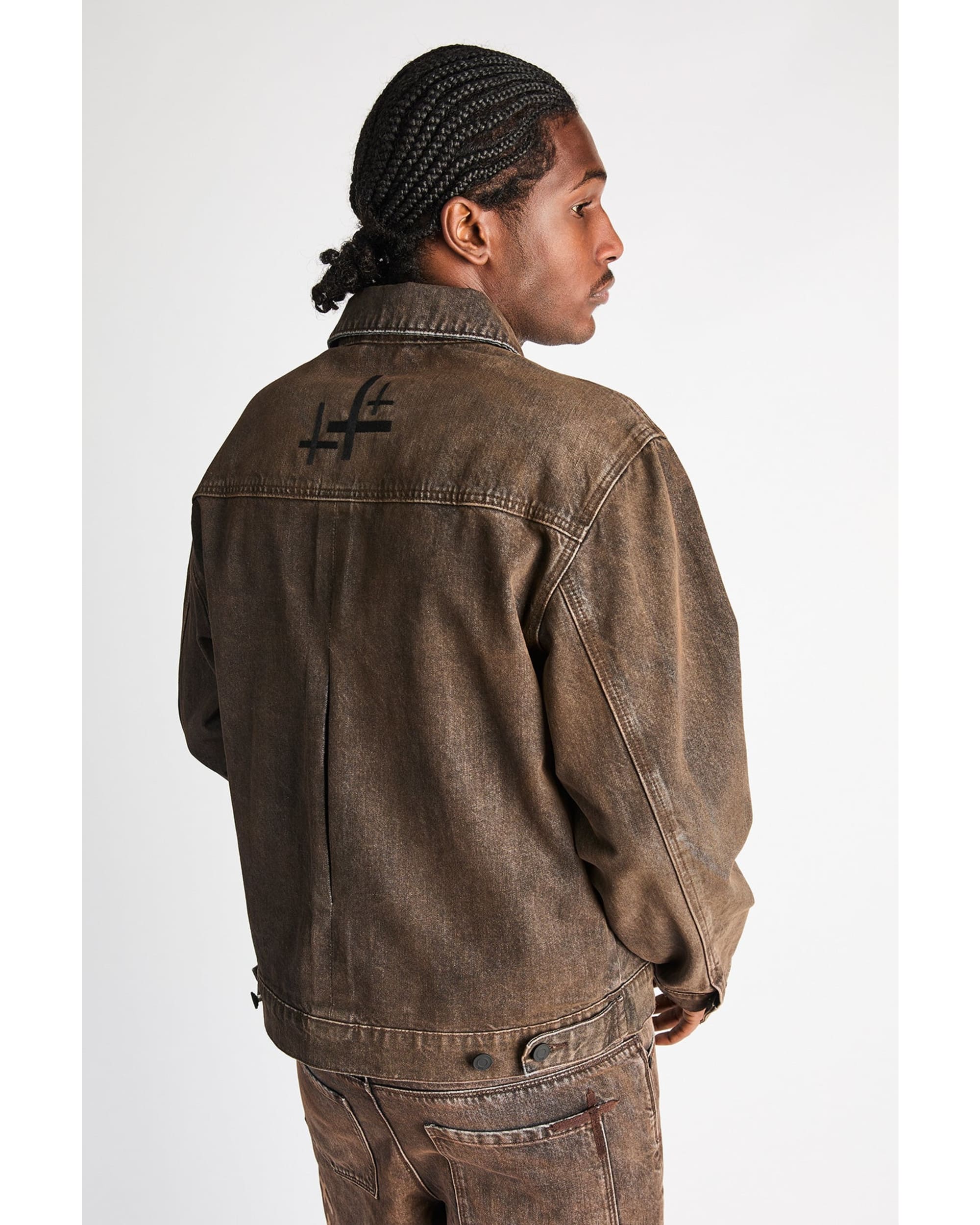 VALENTIANO DENIM JACKET | MOCHA DRIFT - Image 6
