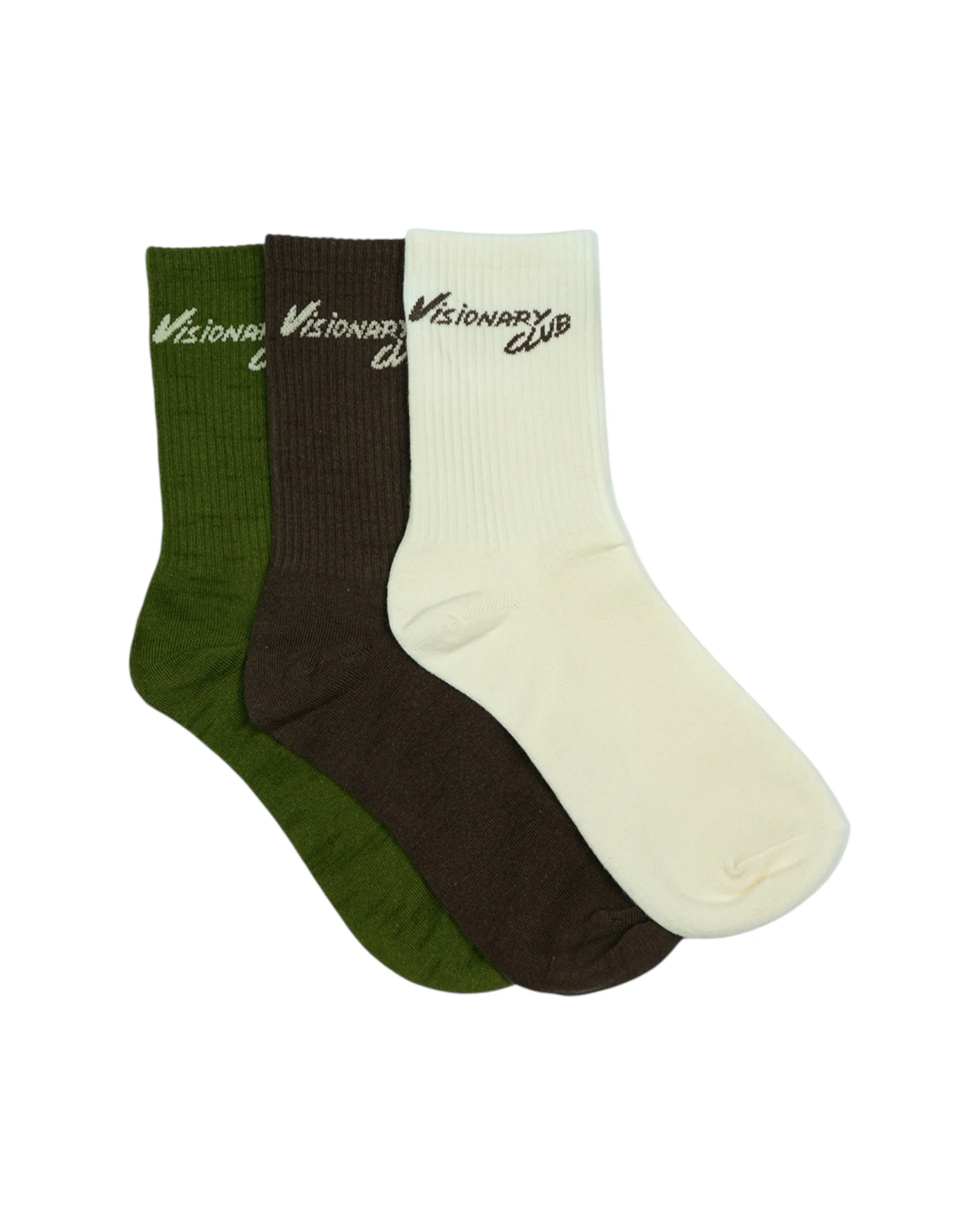 VISIONARY CREW SOCKS (OLIVE GREEN) - Image 4
