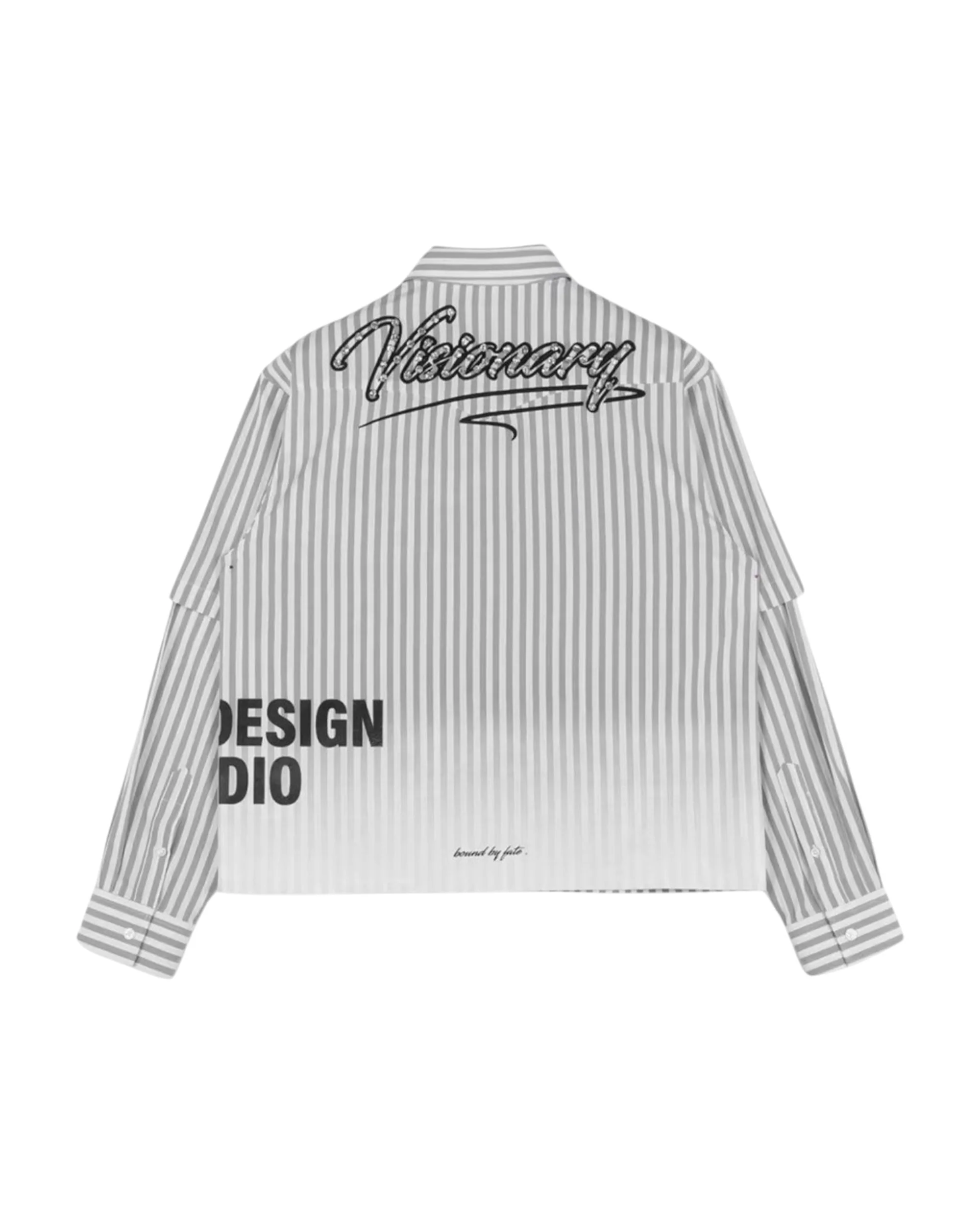 VISIONARY DOUBLE SLEEVE FADE BUTTON DOWN ( BLACK ) - Image 2