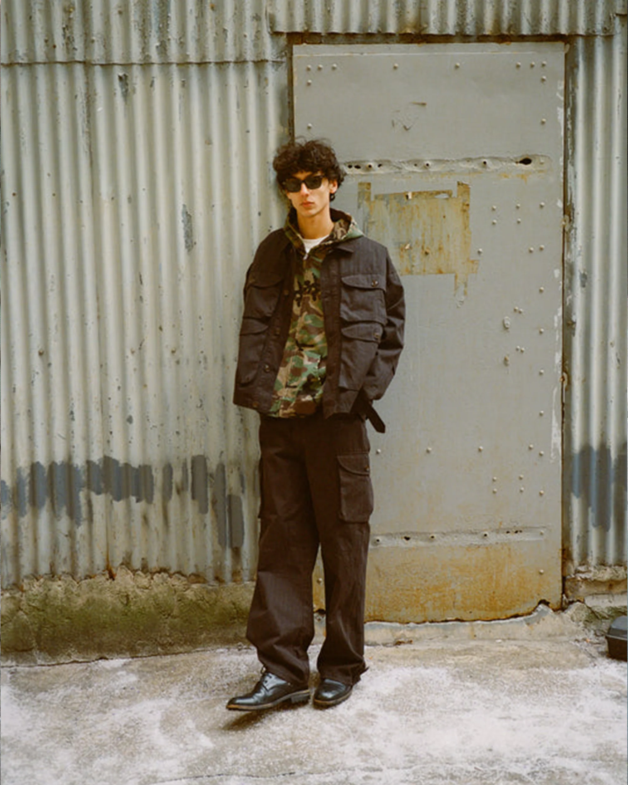 Washed Camouflage Zip Hoodie - Image 6