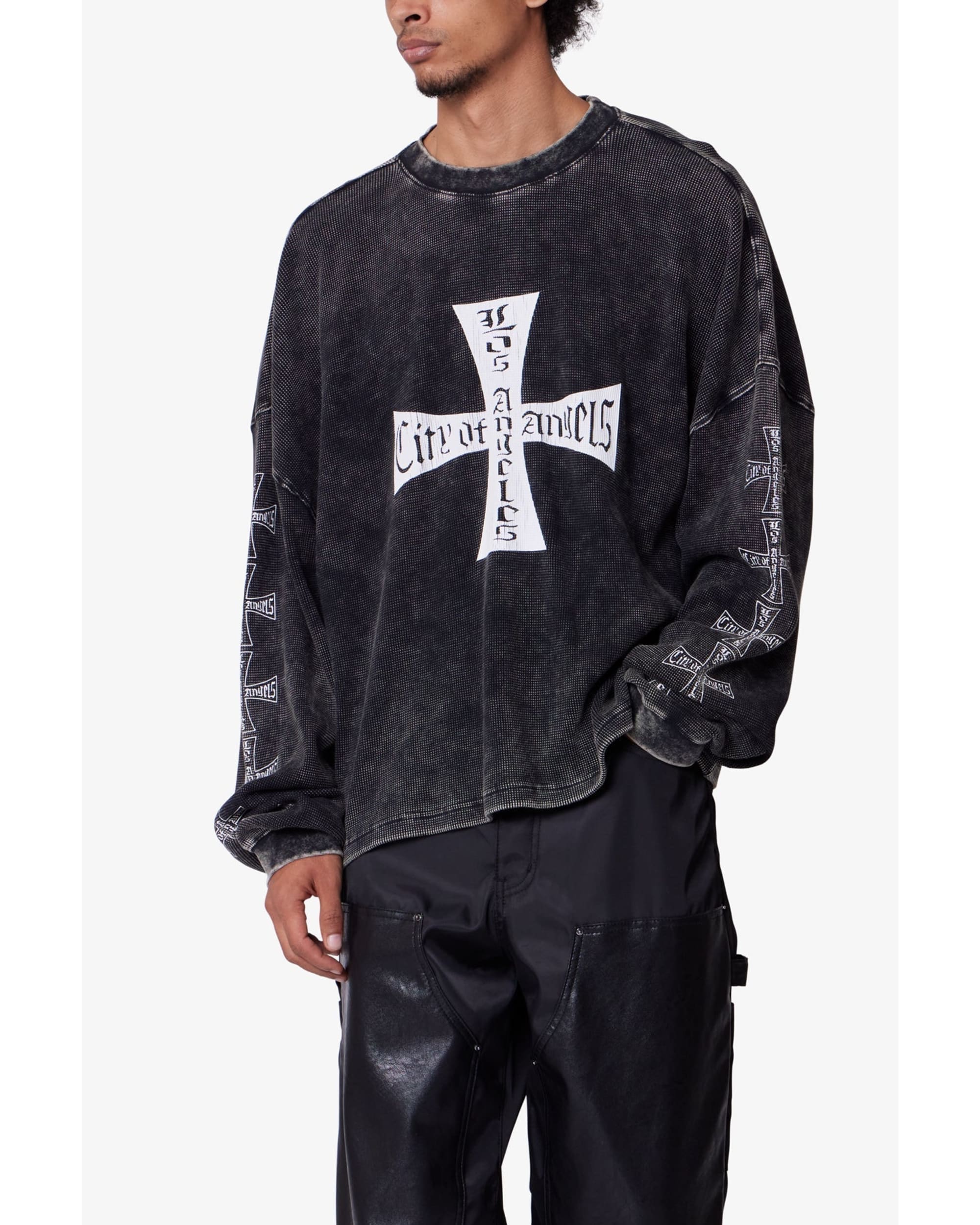 Washed LA Thermal Shirt - Washed Black - Image 4