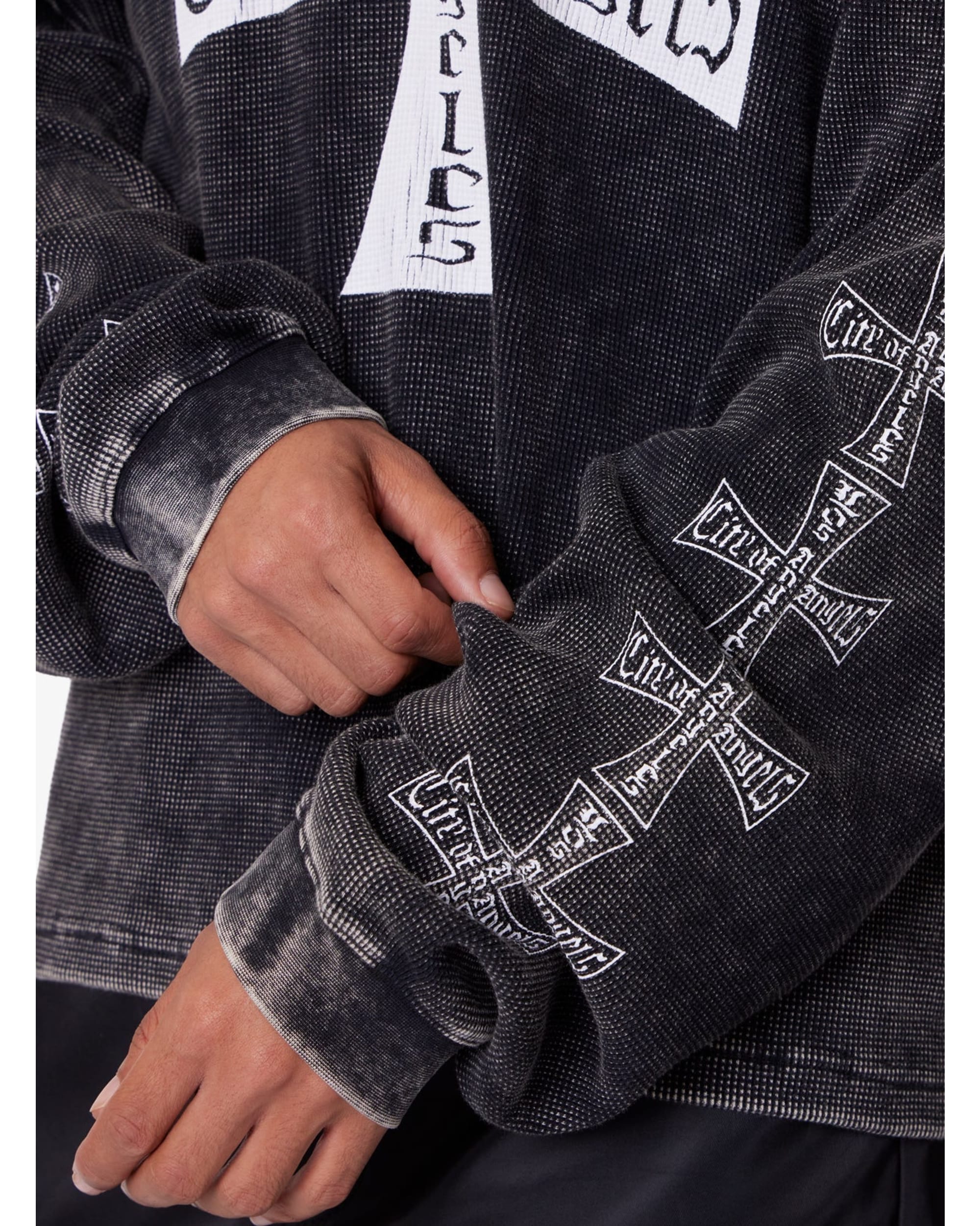 Washed LA Thermal Shirt - Washed Black - Image 8