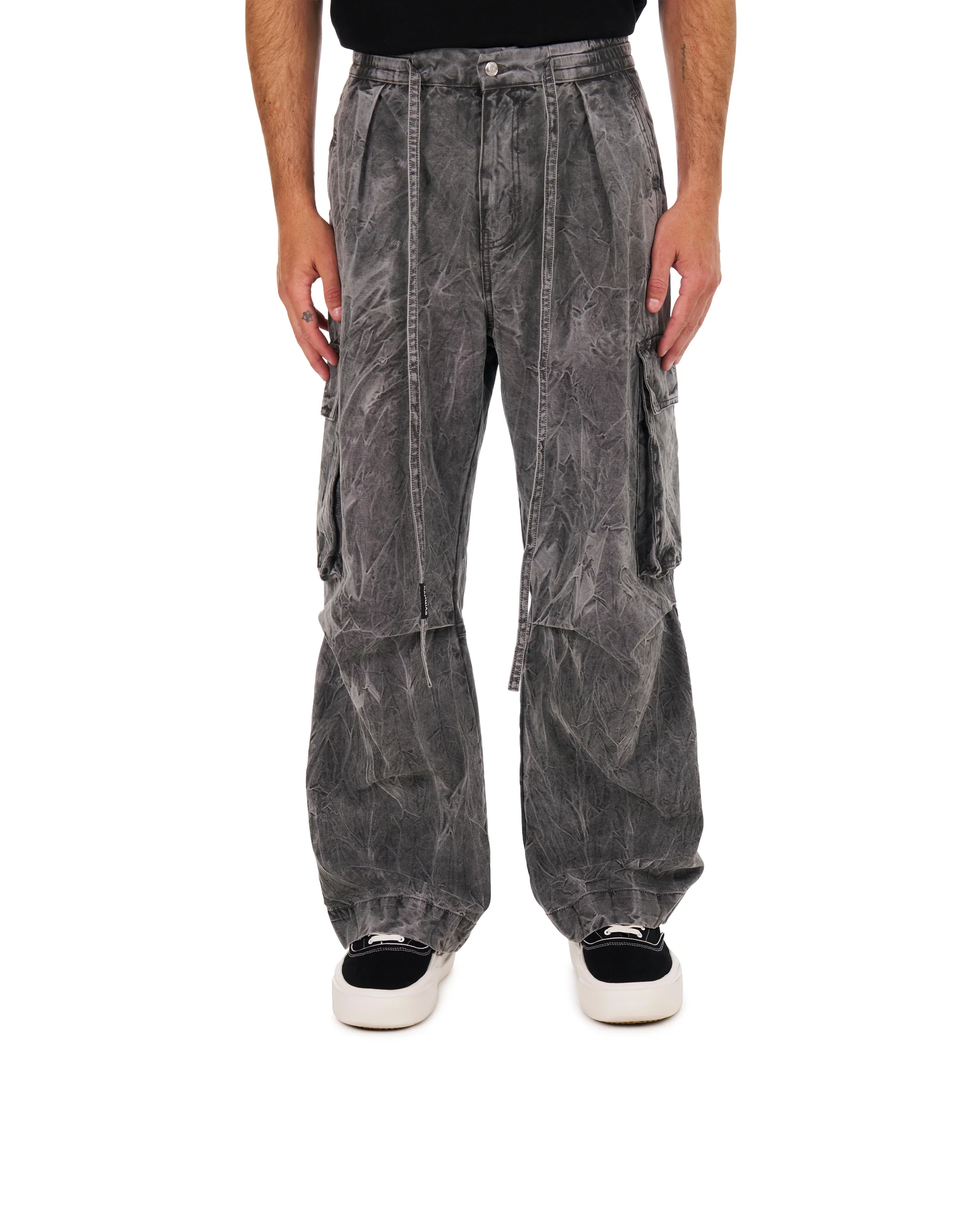 Washed Pleated Cargos