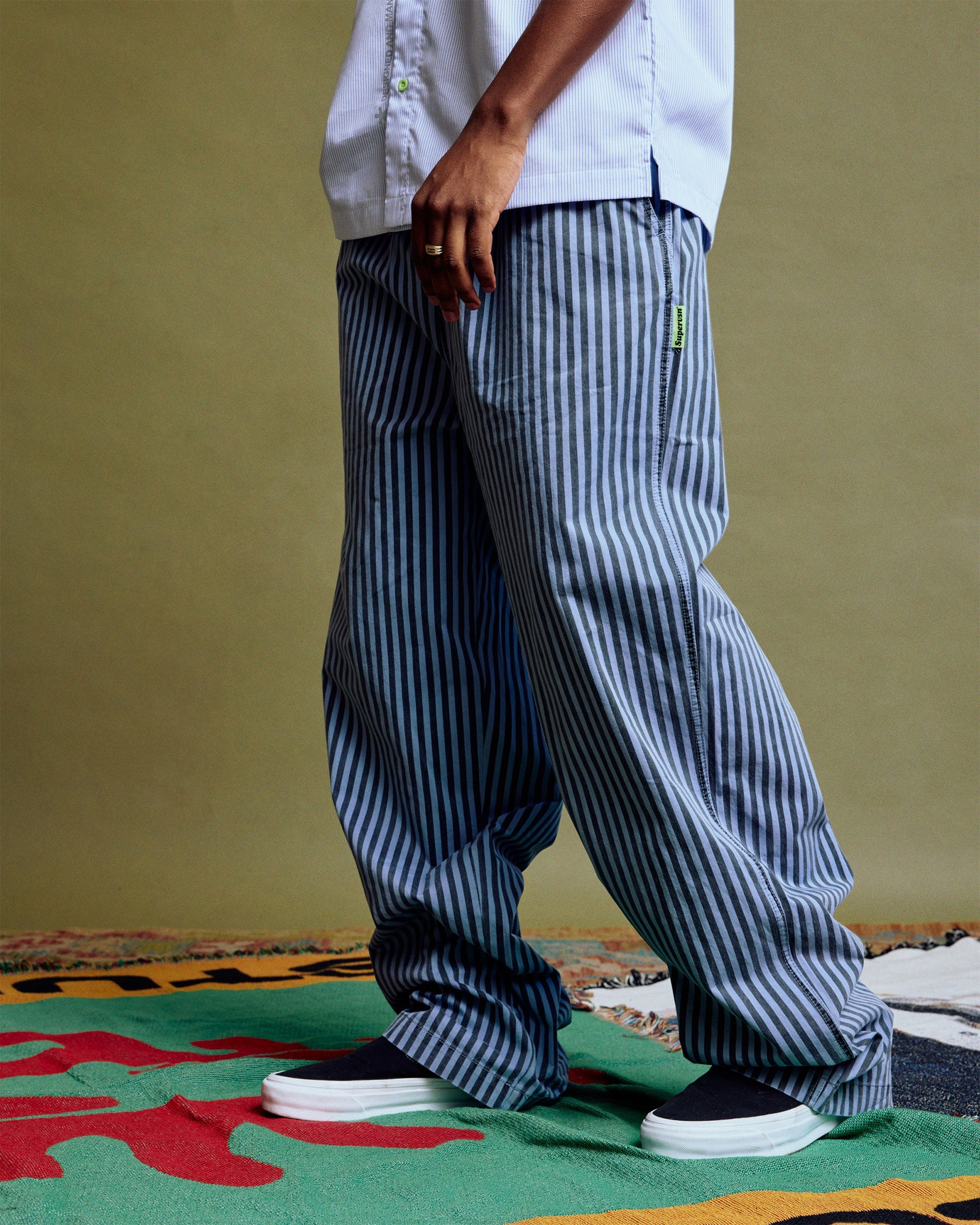 WASHED STRIPE CHEF PANT - Image 7