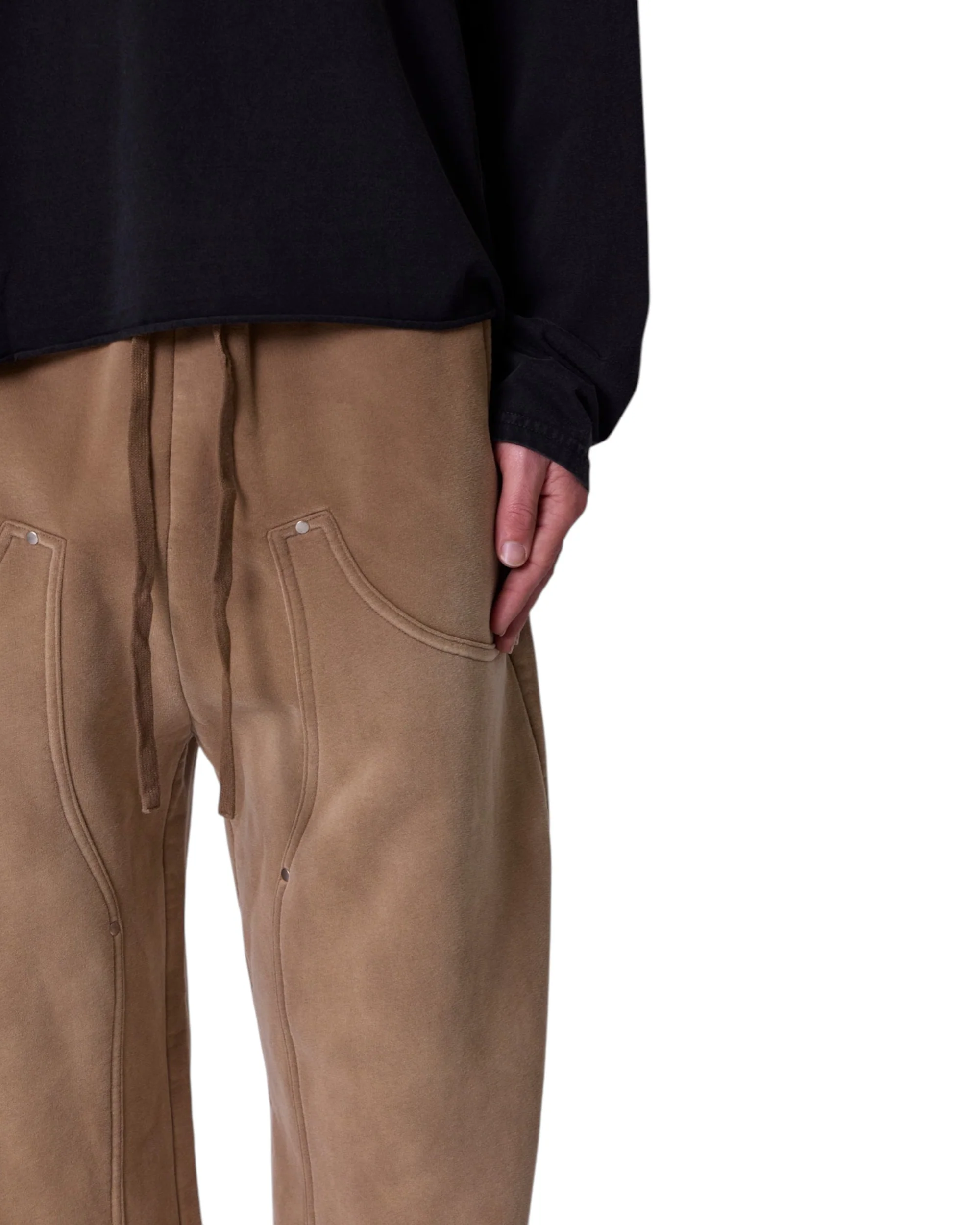 West Double Knee Sweatpants - Tan - Image 6