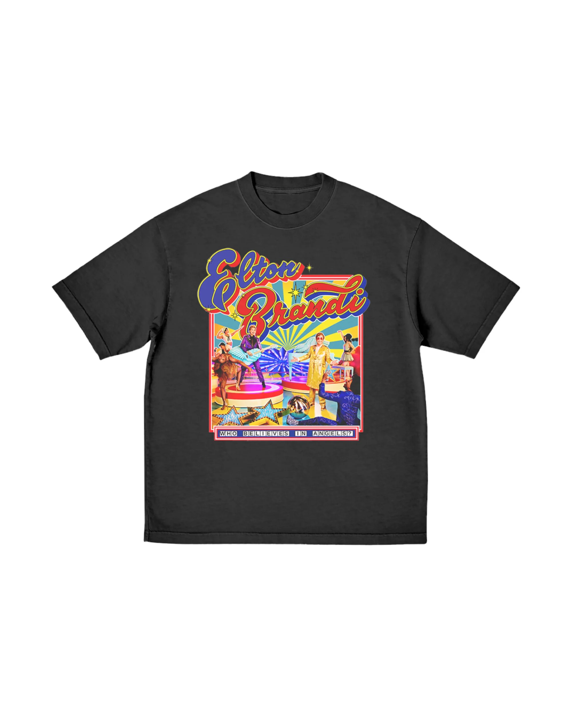 Who Believes In Angels? Album Cover Black T-Shirt