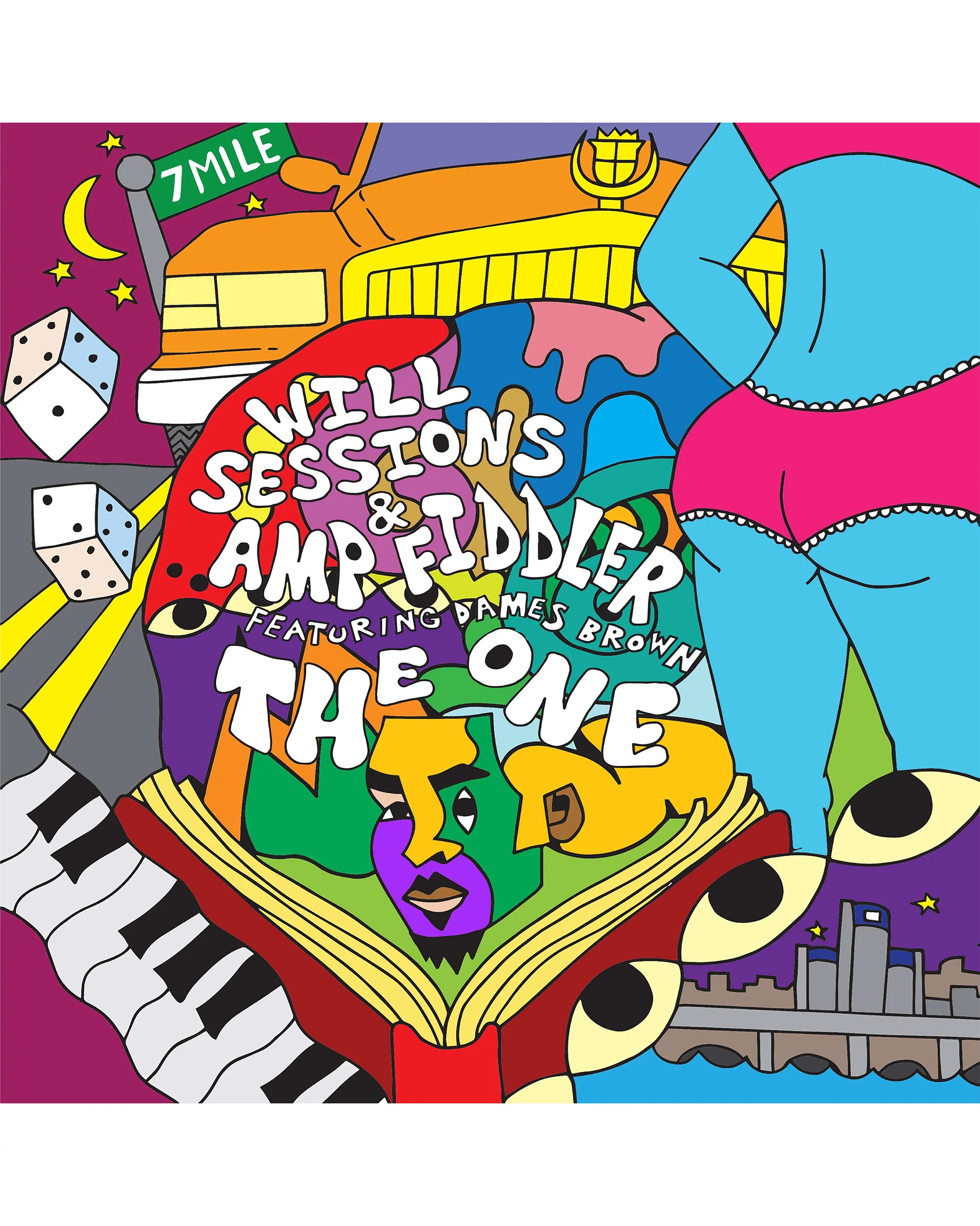 Will Sessions & Amp Fiddler featuring Dames Brown - The One (LP - Splatter Vinyl - Fat Beats Exclusive) - Image 3