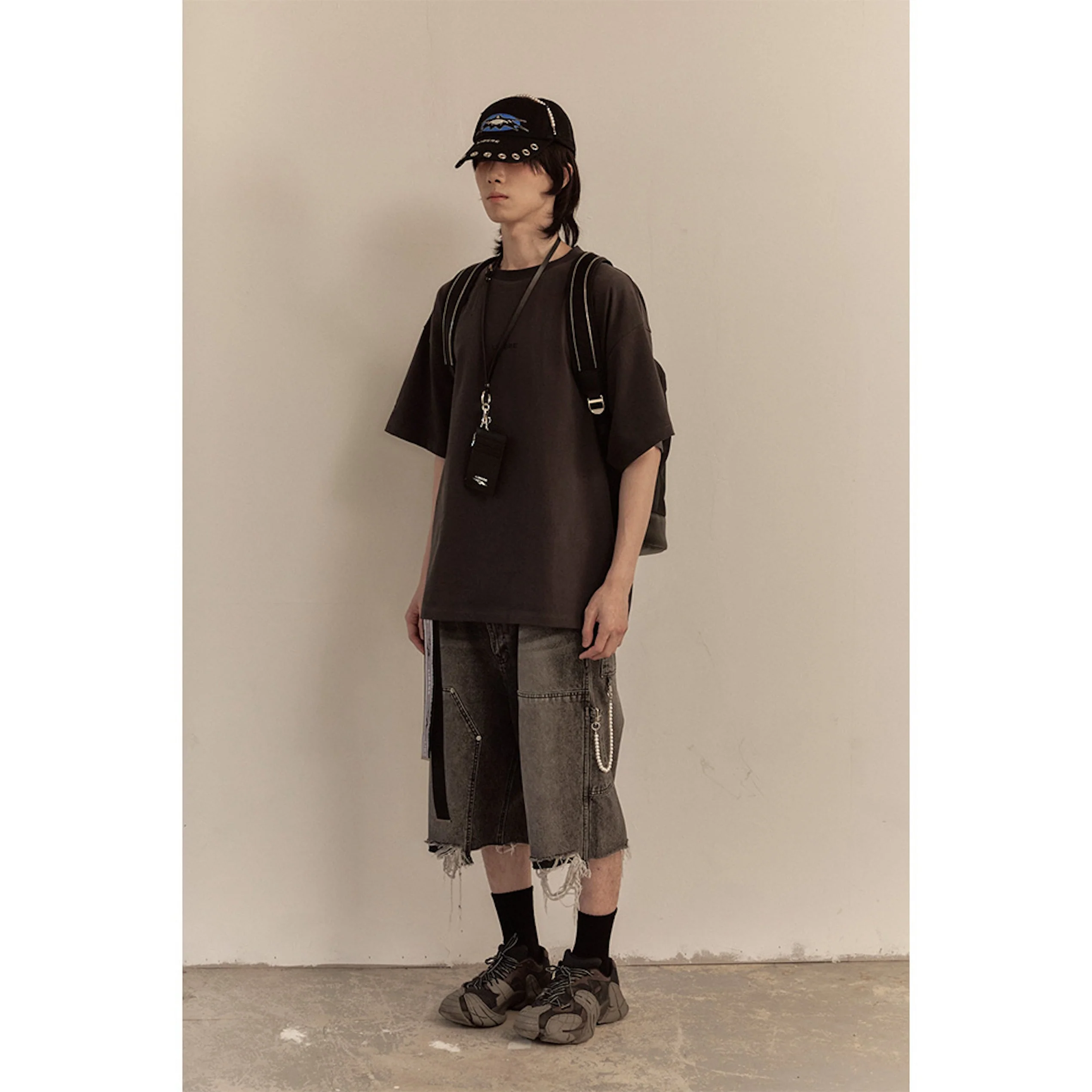 WORK HALF PANTS / BLACK - Image 66