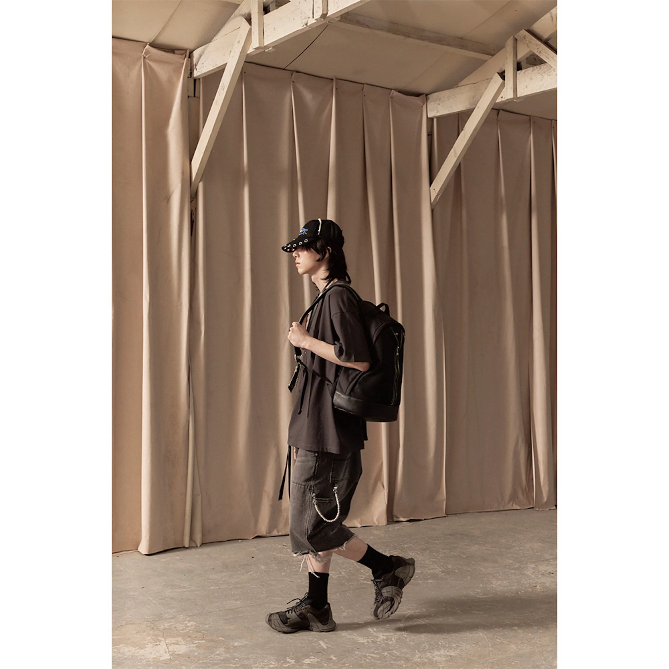 WORK HALF PANTS / BLACK - Image 68
