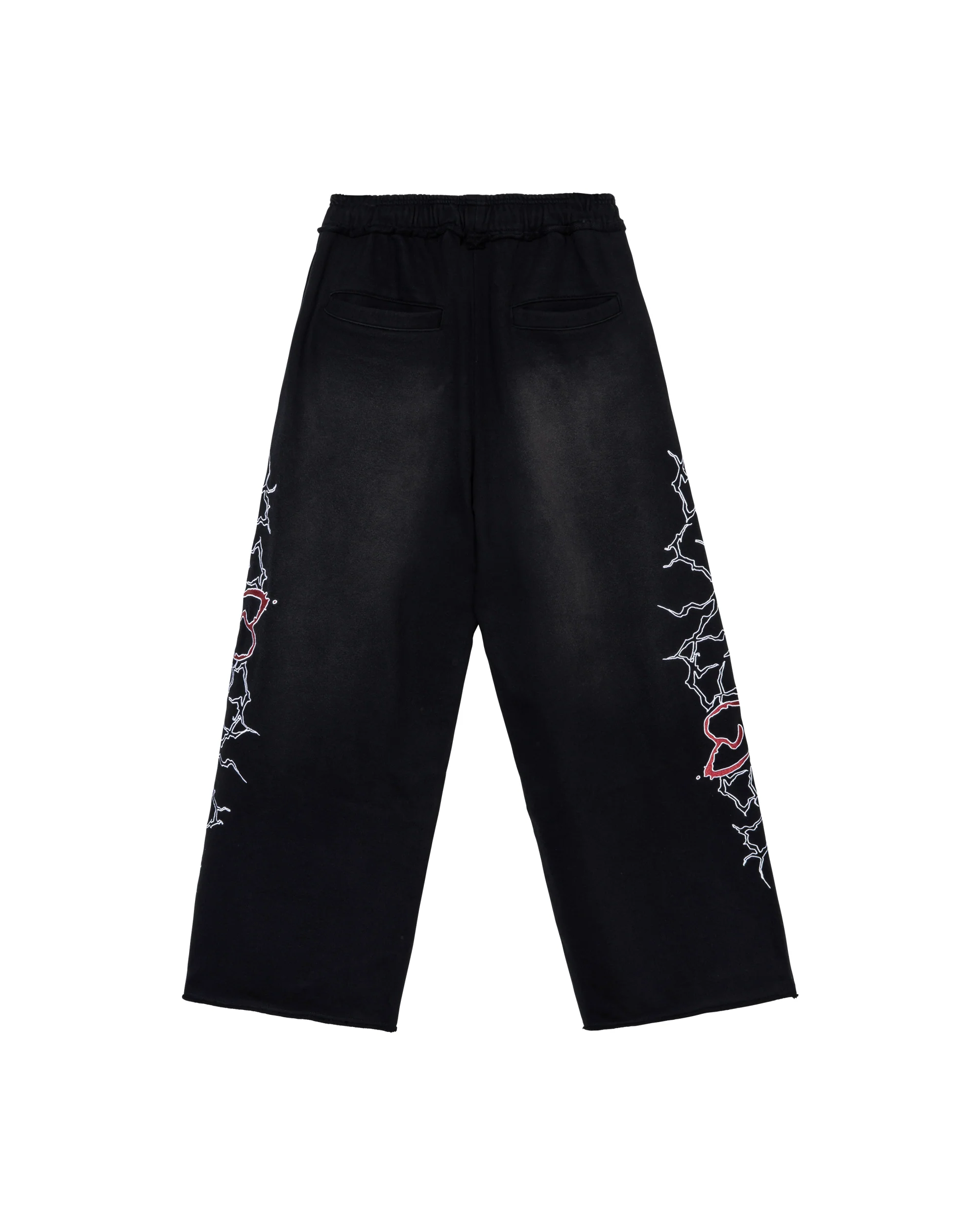 X BROKEN HEART SWEATPANTS BLACK/RED - Image 3
