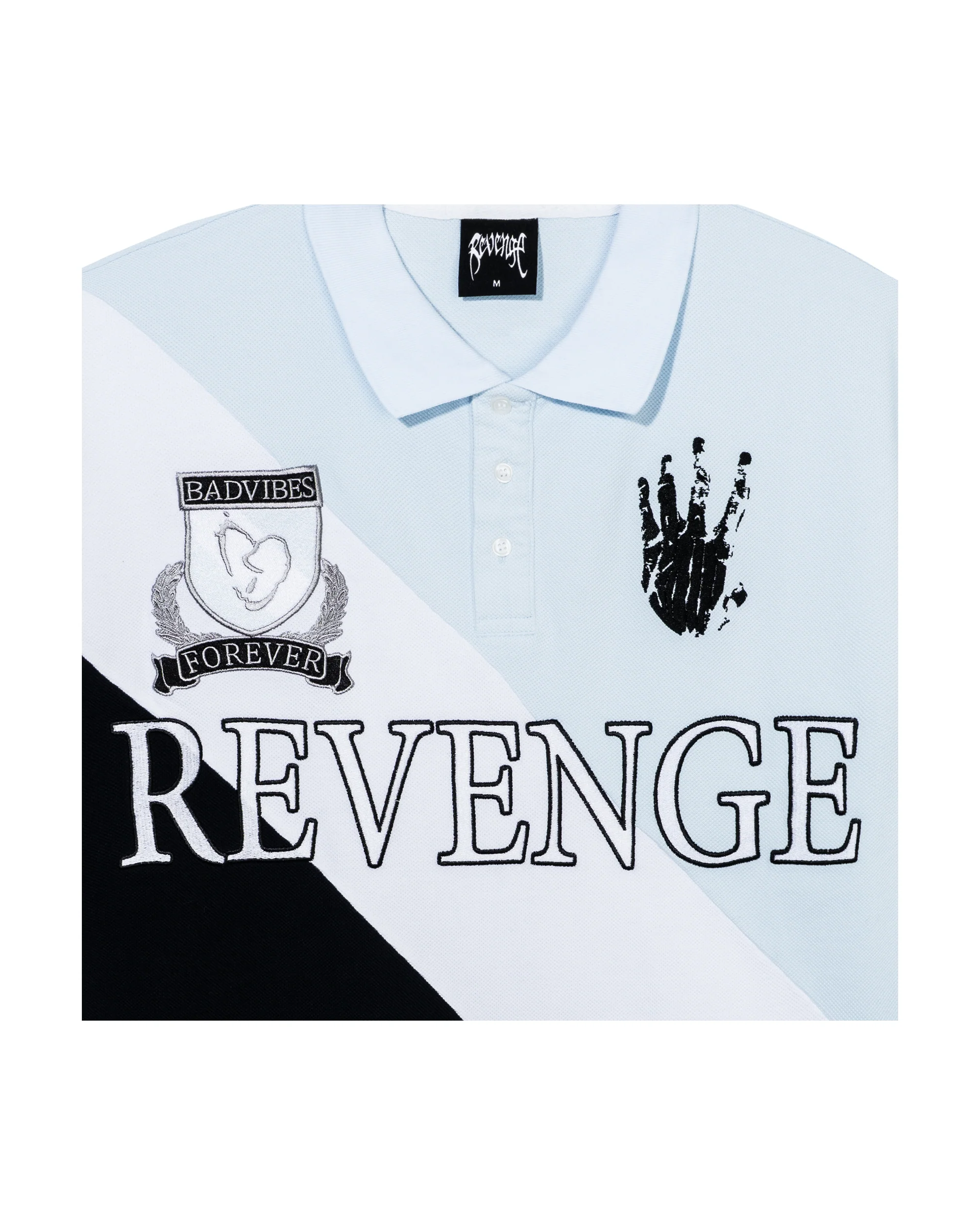 X HEARTBREAK CREST POLO BLUE/WHITE - Image 3