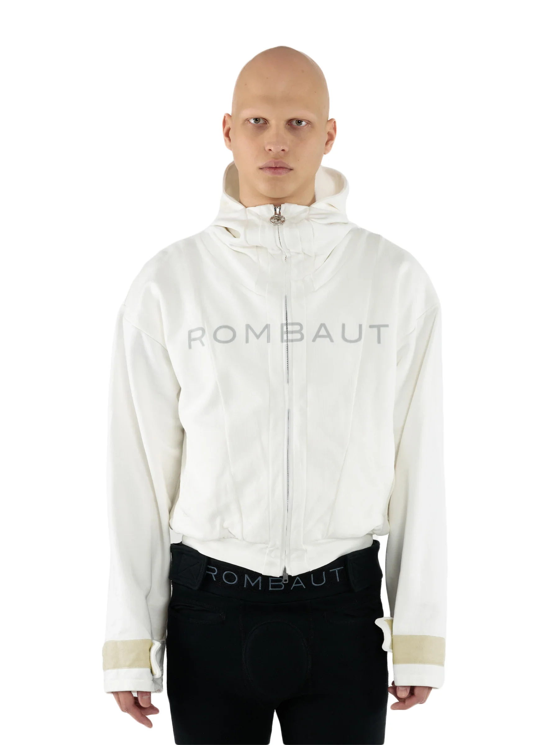 ZIPPER HOODIE - White - Image 3